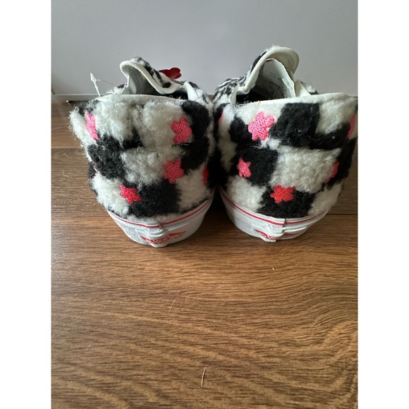 Vans Classic Sherpa Slip-on Checkerboard Pink Flower size 6.5 - Picture 4 of 5